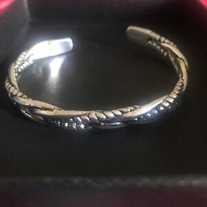 Sterling Silver Braided Cuff Bracelet - Women Jewelry